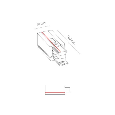 Заглушка с питанием для трехфазной трековой системы правая Nowodvorski Ctls Power White 8712