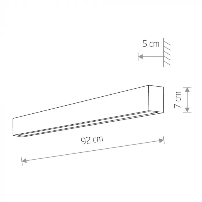 Настенный светильник Nowodvorski Straight Wall LED M Graphite 7561 от ImperiumLoft