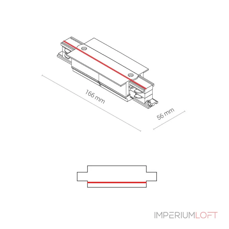 Коннектор прямой для трехфазной трековой системы Nowodvorski Ctls Power White 8686