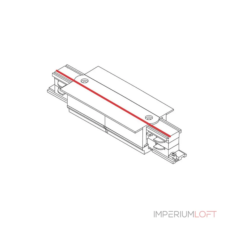 Коннектор прямой для трехфазной трековой системы Nowodvorski Ctls Power White 8686