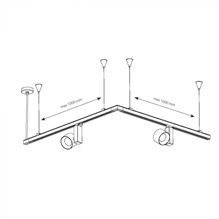 Подвесной комплект для трехфазной трековой системы Nowodvorski Ctls Suspension Black 8697 от ImperiumLoft
