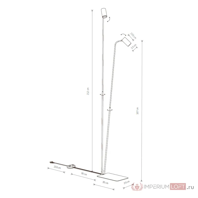 Торшер Nowodvorski Mono White 7705 от ImperiumLoft