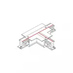 Коннектор для трехфазной трековой системы T-образный левый 2 Nowodvorski Ctls Power Black 8240 от ImperiumLoft