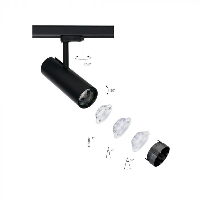 Трековый трехфазный светильник Nowodvorski Milo Led Black 8758 от ImperiumLoft