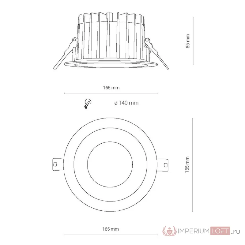 Встраиваемый светильник Nowodvorski Kea Led White/Chrome 8770 от ImperiumLoft