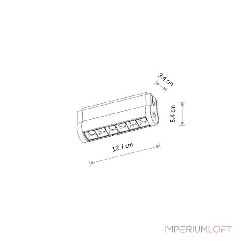 Трековый магнитный светильник Nowodvorski Focus Swing Led Black 11310