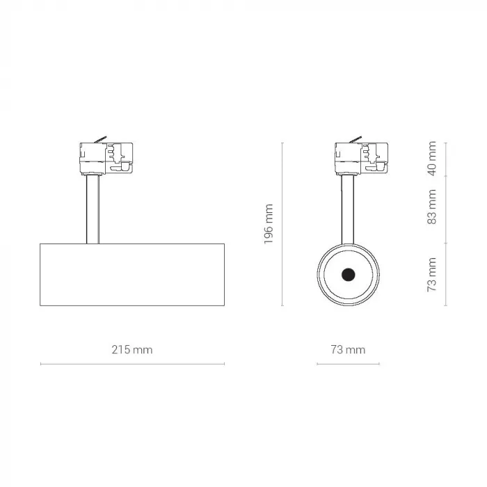 Трековый трехфазный светильник Nowodvorski Milo Led Black 8758 от ImperiumLoft