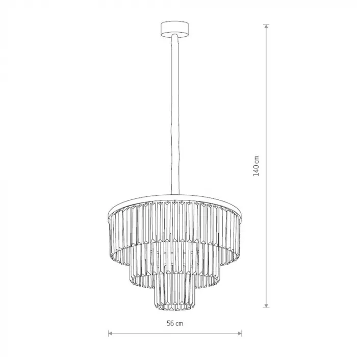 Люстра подвесная Nowodvorski Cristal M Black 7616 от ImperiumLoft