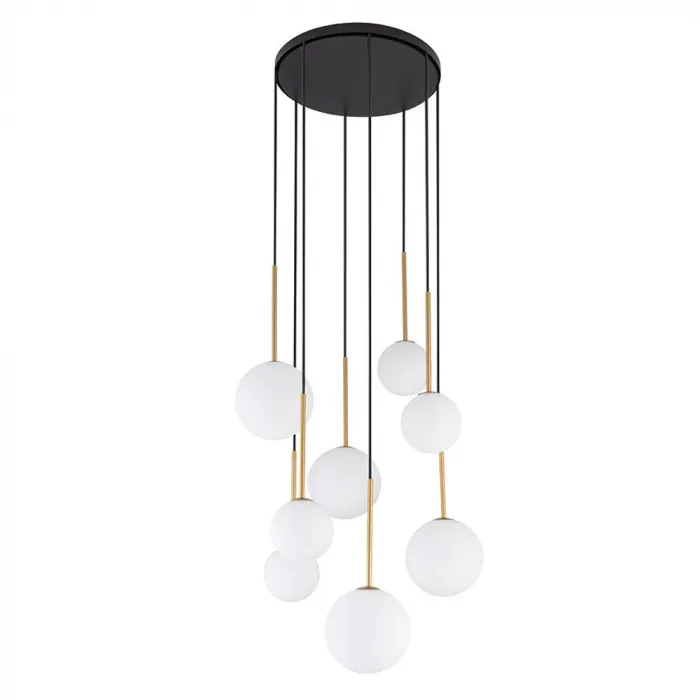 Люстра подвесная Nowodvorski Karo Black/Satine Gold 10934 от ImperiumLoft