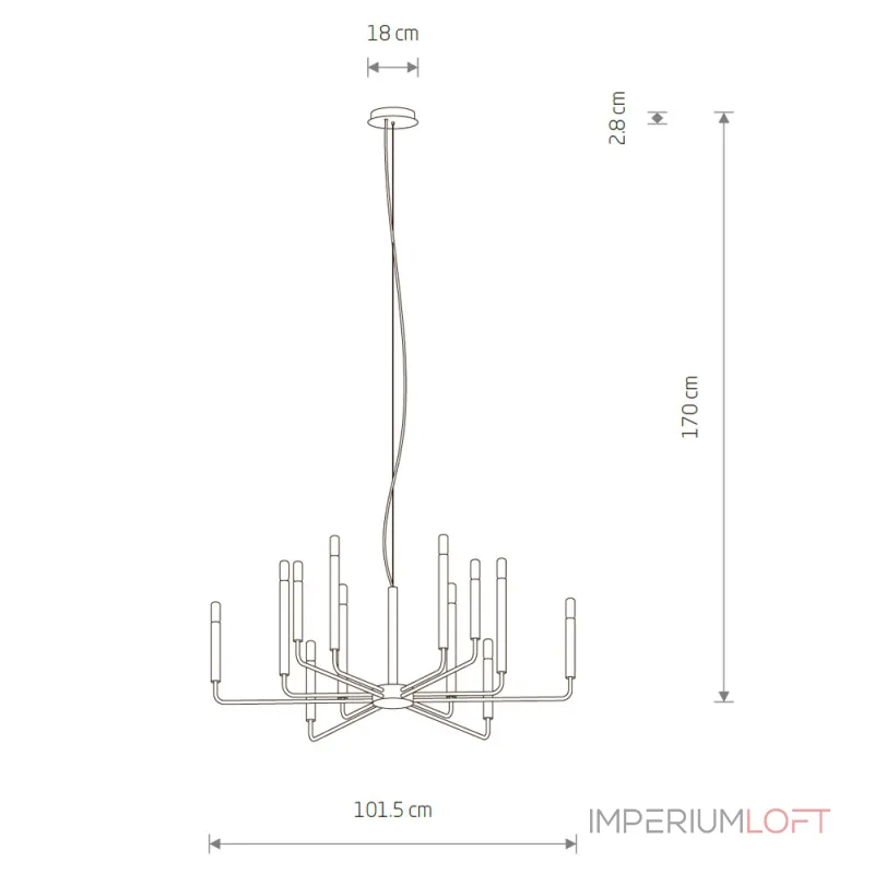 Подвесная люстра Nowodvorski Orto XII A Black 11462 Подвесная люстра Nowodvorski Orto XII A Black 11462