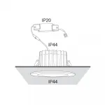 Встраиваемый светильник Nowodvorski Kea Led White/Chrome 8770 от ImperiumLoft
