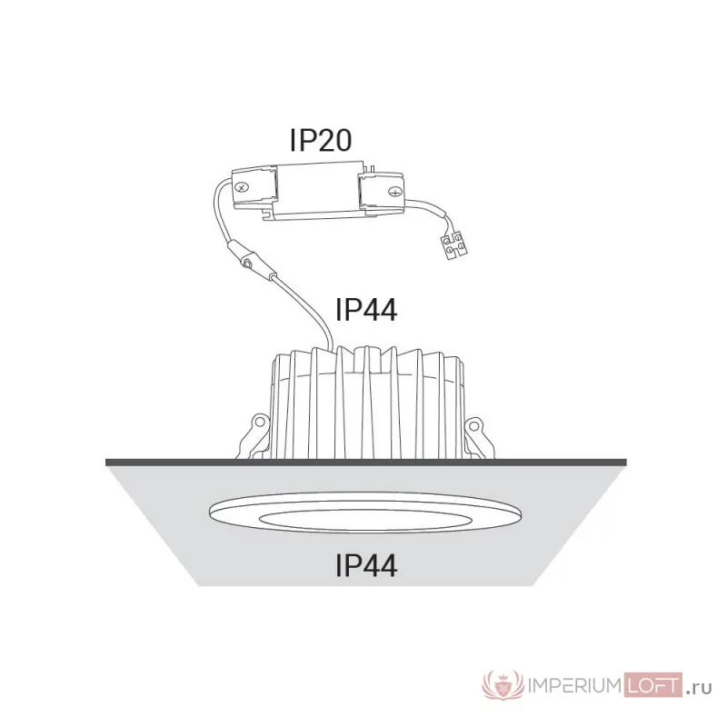 Встраиваемый светильник Nowodvorski Kea Led White/Chrome 8770 от ImperiumLoft