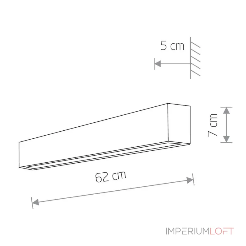 Настенный светильник Nowodvorski Straight Wall LED S Graphite 7562