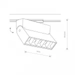 Трековый однофазный светильник Nowodvorski Profile Focus Led Black 7622