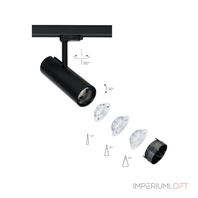 Трековый трехфазный светильник Nowodvorski Milo Led Black 8760