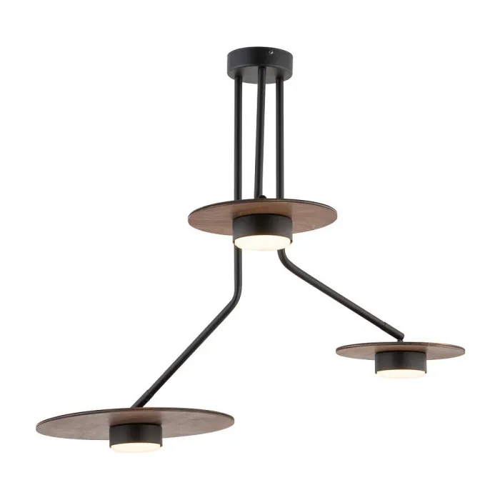 Потолочная люстра Nowodvorski Disk Dark Wood/Black 7644 от ImperiumLoft