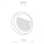 Встраиваемый светильник Nowodvorski Sidewalk Round Led Black 8147 от ImperiumLoft