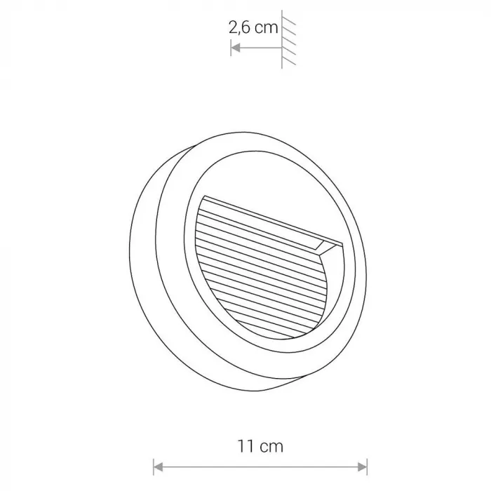 Встраиваемый светильник Nowodvorski Sidewalk Round Led Black 8147 от ImperiumLoft