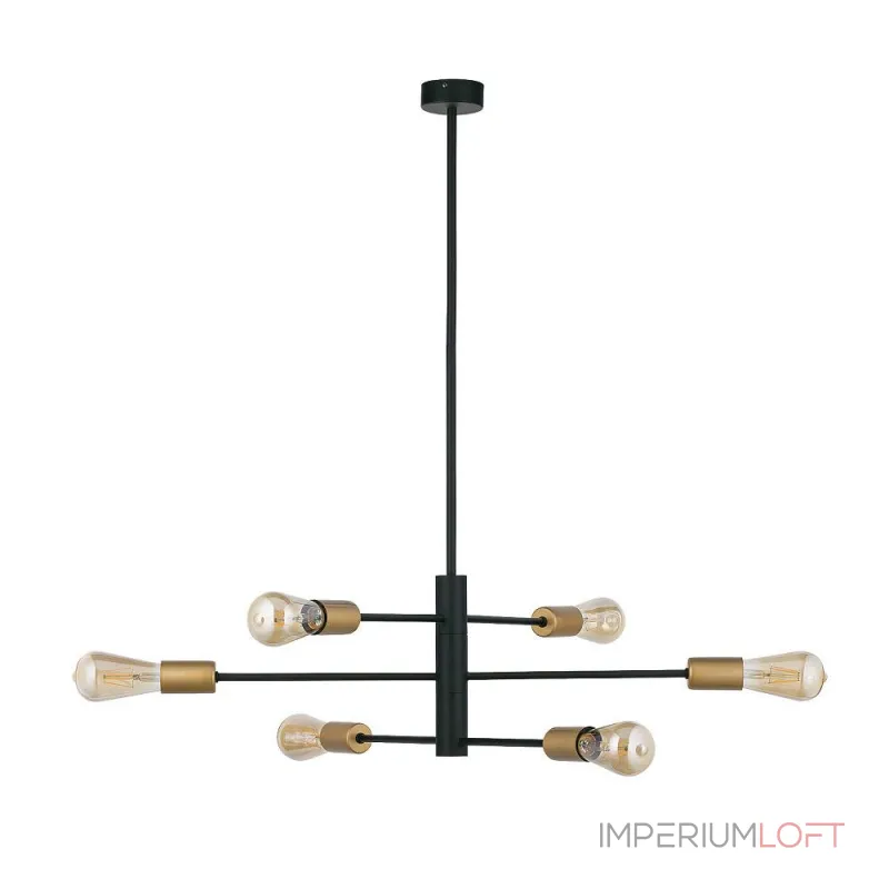 Люстра на штанге Nowodvorski Rotor Black/Gold 7937 Люстра на штанге Nowodvorski Rotor Black/Gold 7937