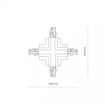 Коннектор для трехфазной трековой системы X-образный Nowodvorski Ctls Power White 8678