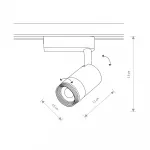 Трековый однофазный светильник Nowodvorski Profile Zoom Led White 7624