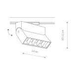 Трековый однофазный светильник Nowodvorski Profile Focus Led White 7620 от ImperiumLoft