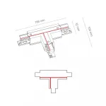 Коннектор для трехфазной трековой системы T-образный правый 1 Nowodvorski Ctls Power Black 8242 от ImperiumLoft