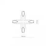 Коннектор для трехфазной трековой системы X-образный Nowodvorski Ctls Power White 8701