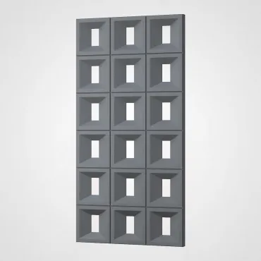 3D Стеновая панель PN1528-1-E космический серый 1200*600*40 3D Стеновая панель PN1528-1-E космический серый 1200*600*40