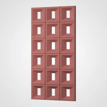 3D Стеновая панель PN1528-1-F карминовый 1200*600*40 3D Стеновая панель PN1528-1-F карминовый 1200*600*40
