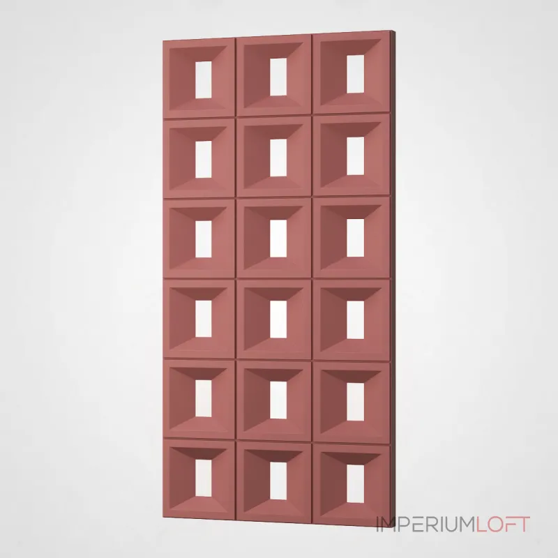 Полиуретановая 3D стеновая панель PN1528-1-F карминовый 120*60*4 в виде решетки Полиуретановая 3D стеновая панель PN1528-1-F карминовый 120*60*4 в виде решетки