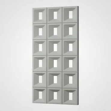 3D Стеновая панель PN1528-1-L чистый серый 1200*600*40 3D Стеновая панель PN1528-1-L чистый серый 1200*600*40