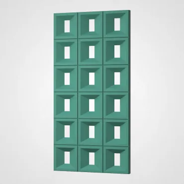 3D Стеновая панель PN1528-1-N лотосовый зелёный 1200*600*40 