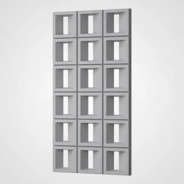 3D Стеновая панель PN1528-10-G цементный серый 1200*600*70