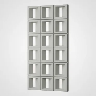 3D Стеновая панель PN1528-10-L чистый серый 1200*600*70