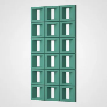 3D Стеновая панель PN1528-10-N лотосовый зелёный 1200*600*70