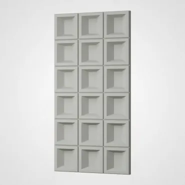 3D Стеновая панель PN1528-11-L чистый серый 1200*600*35