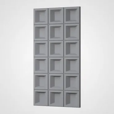 3D Стеновая панель PN1528-11-T премиальный серый 1200*600*35 3D Стеновая панель PN1528-11-T премиальный серый 1200*600*35