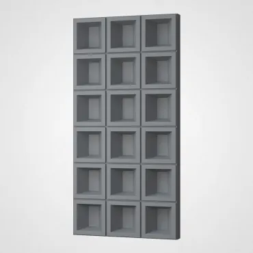 3D Стеновая панель PN1528-12-E космический серый 1200*600*70 3D Стеновая панель PN1528-12-E космический серый 1200*600*70