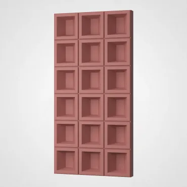 3D Стеновая панель PN1528-12-F карминовый 1200*600*70