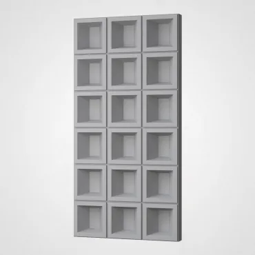 3D Стеновая панель PN1528-12-G цементный серый 1200*600*70