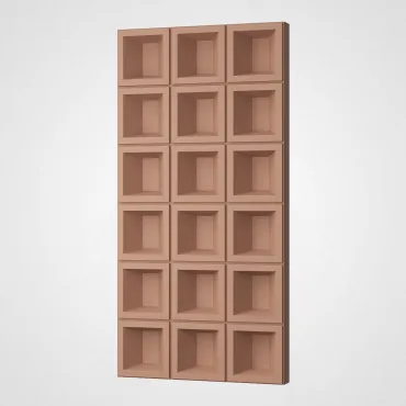 3D Стеновая панель PN1528-12-M земляной жёлтый 1200*600*70