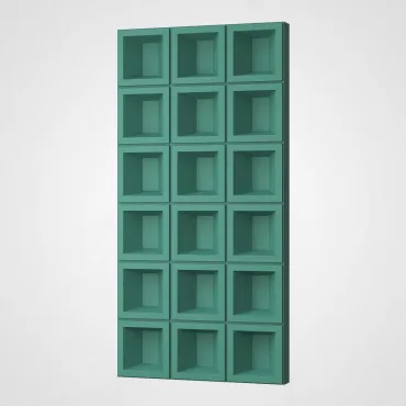 3D Стеновая панель PN1528-12-N лотосовый зелёный 1200*600*70