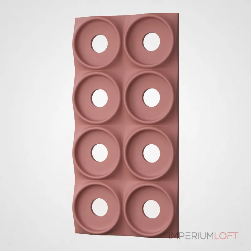 Полиуретановая 3D стеновая панель PN1528-15-F карминовый 120*60*4 в виде воздушного блока Полиуретановая 3D стеновая панель PN1528-15-F карминовый 120*60*4 в виде воздушного блока