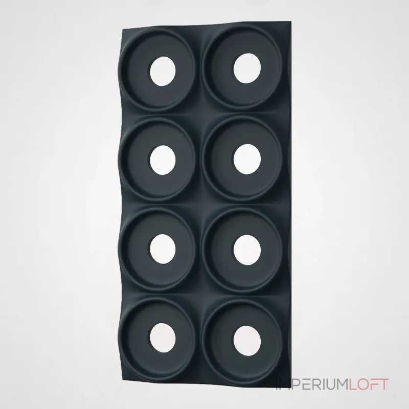 Полиуретановая 3D стеновая панель PN1528-15-H космический чёрный 120*60*4 в виде воздушного блока Полиуретановая 3D стеновая панель PN1528-15-H космический чёрный 120*60*4 в виде воздушного блока