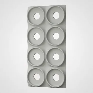 3D Стеновая панель PN1528-15-L чистый серый 1200*600*40 3D Стеновая панель PN1528-15-L чистый серый 1200*600*40