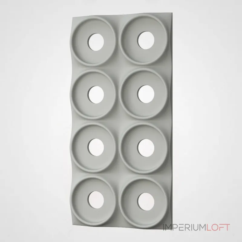 Полиуретановая 3D стеновая панель PN1528-15-L чистый серый 120*60*4 в виде воздушного блока Полиуретановая 3D стеновая панель PN1528-15-L чистый серый 120*60*4 в виде воздушного блока