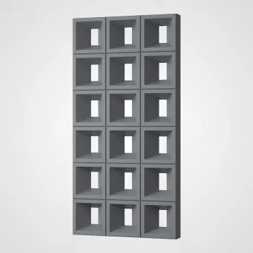 3D Стеновая панель PN1528-2-E космический серый 1200*600*80