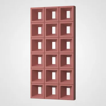 3D Стеновая панель PN1528-2-F карминовый 1200*600*80 3D Стеновая панель PN1528-2-F карминовый 1200*600*80