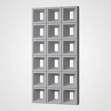 3D Стеновая панель PN1528-2-G цементный серый 1200*600*80 3D Стеновая панель PN1528-2-G цементный серый 1200*600*80